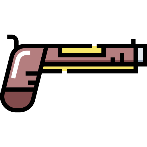 Пистолет Detailed Straight Lineal color иконка