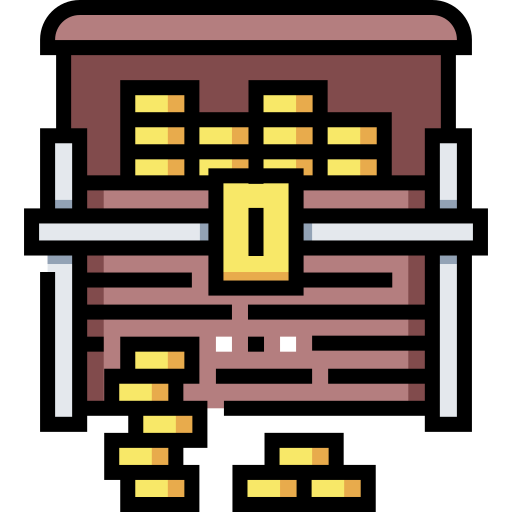 Baúl del tesoro Detailed Straight Lineal color icono