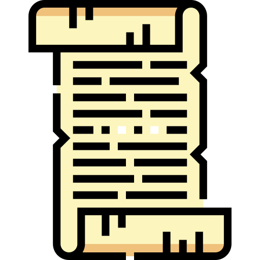 Ancient scroll Detailed Straight Lineal color icon