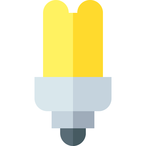 Light bulb Basic Straight Flat icon