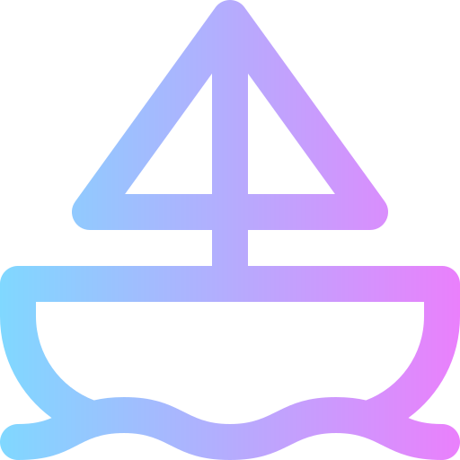Sailboat Super Basic Rounded Gradient icon