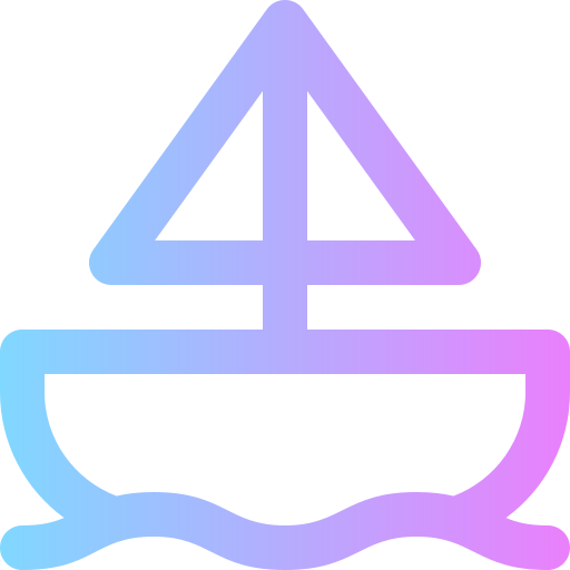 segelboot Super Basic Rounded Gradient icon