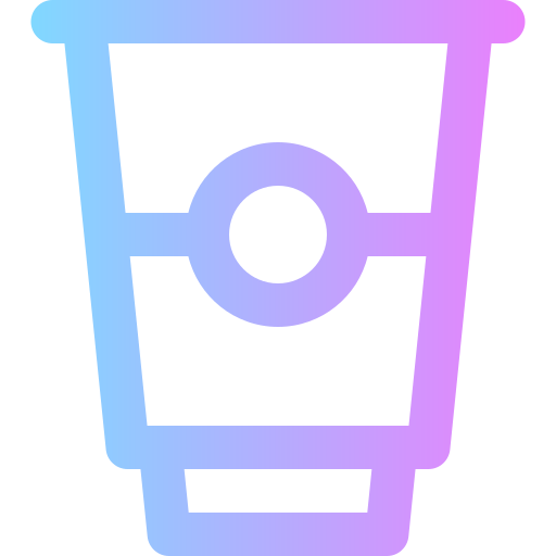 Plastic cup Super Basic Rounded Gradient icon