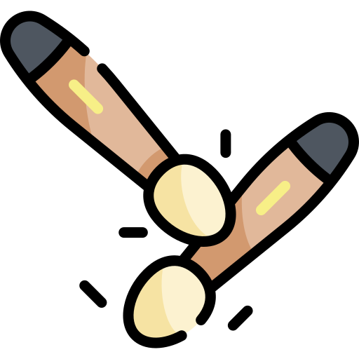 Drumsticks Kawaii Lineal color icon