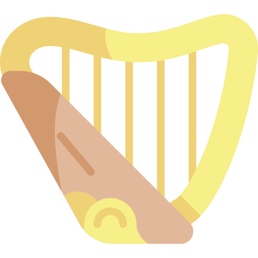 Harp Kawaii Flat icon