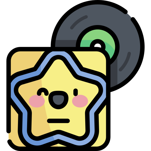 Vinyl Kawaii Lineal color icon