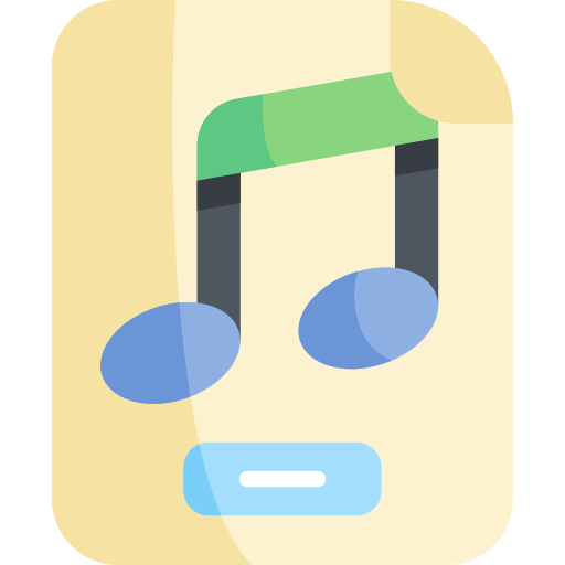 Music file Kawaii Flat icon