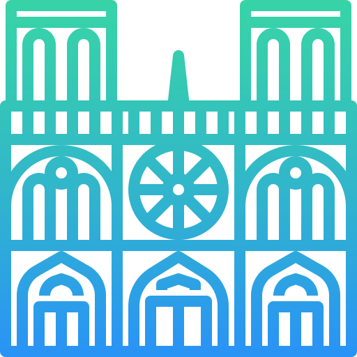 ノートルダム大聖堂 Winnievizence Outline gradient icon
