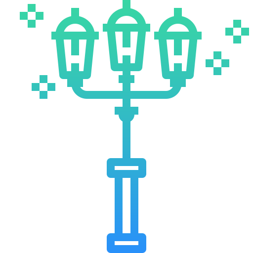 Street light Winnievizence Outline gradient icon