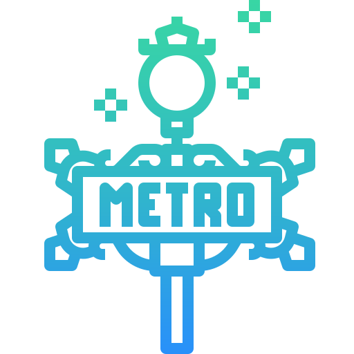 Metro Winnievizence Outline gradient icono