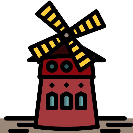 moulin rouge Winnievizence Lineal color ikona