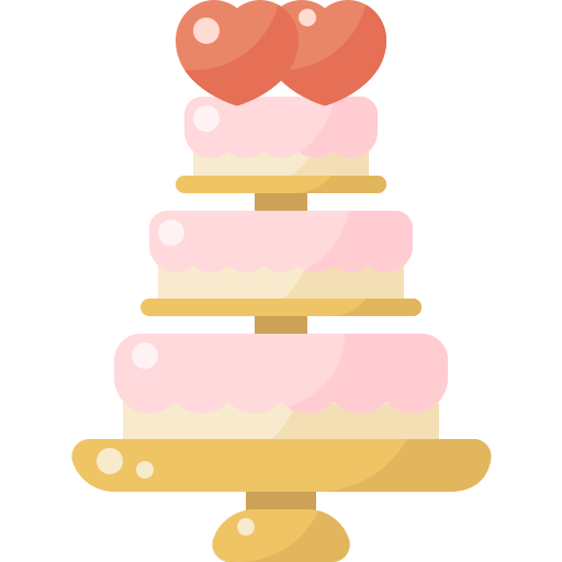 torta nuziale Pixelmeetup Flat icona