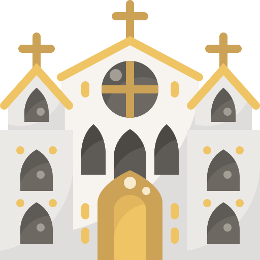 Церковь Pixelmeetup Flat иконка