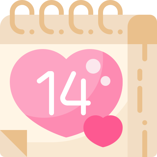 Valentines day Pixelmeetup Flat icon