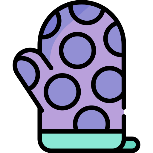 Mitón Kawaii Lineal color icono