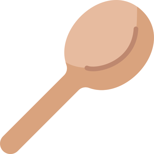 Wooden spoon Kawaii Flat icon