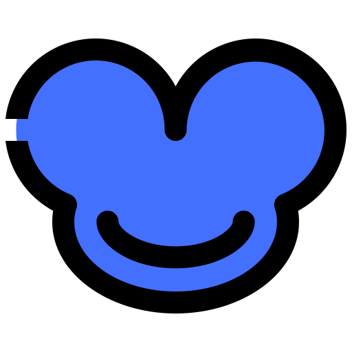 mickey muis Inipagistudio Blue icoon