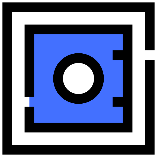 Safe box Inipagistudio Blue icon