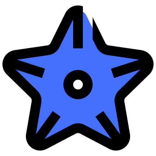 Estrelas do mar Inipagistudio Blue Ícone