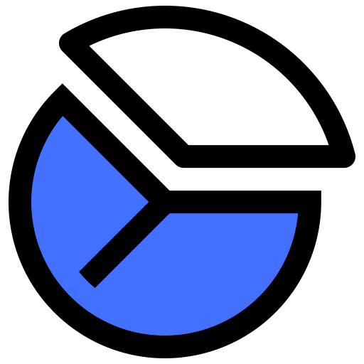 파이 차트 Inipagistudio Blue icon