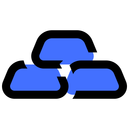 lingote de oro Inipagistudio Blue icono