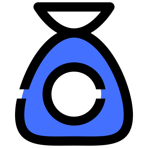Money bag Inipagistudio Blue icon