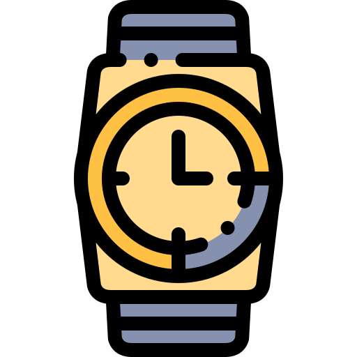 Reloj de pulsera Detailed Rounded Lineal color icono