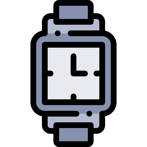 Reloj de pulsera Detailed Rounded Lineal color icono