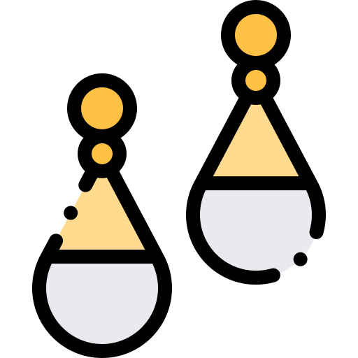 귀걸이 Detailed Rounded Lineal color icon