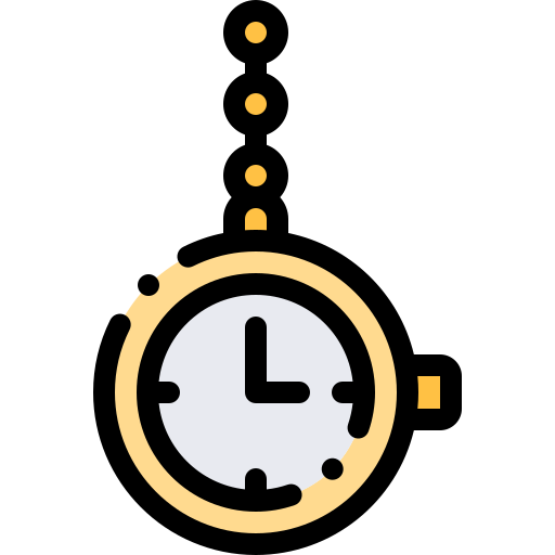 zegarek kieszonkowy Detailed Rounded Lineal color ikona