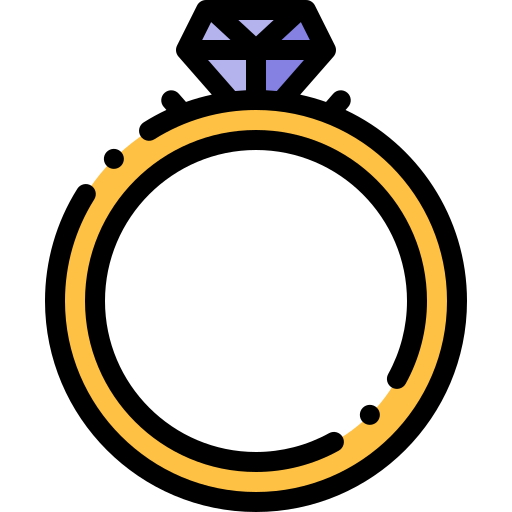pierścień Detailed Rounded Lineal color ikona