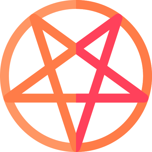 pentagramma Basic Rounded Flat icona