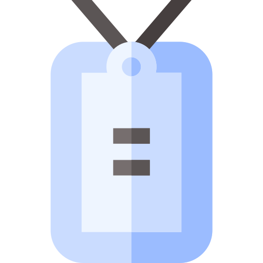 ドッグタグ Basic Straight Flat icon