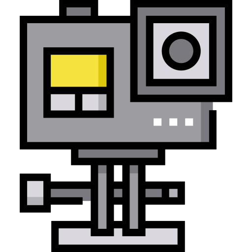 cámara de acción Detailed Straight Lineal color icono