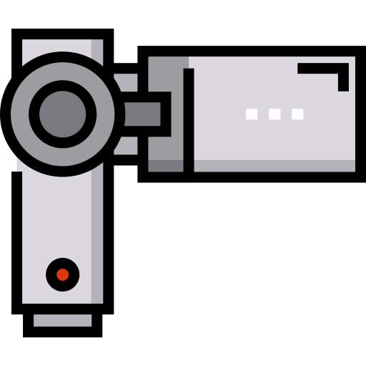 비디오 카메라 Detailed Straight Lineal color icon