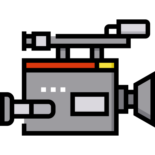 camara de video Detailed Straight Lineal color icono