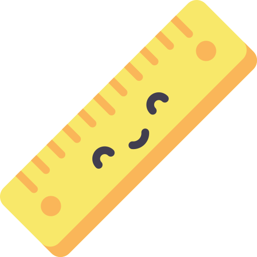 Ruler Kawaii Flat icon