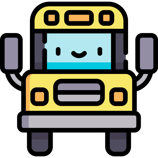 scuolabus Kawaii Lineal color icona