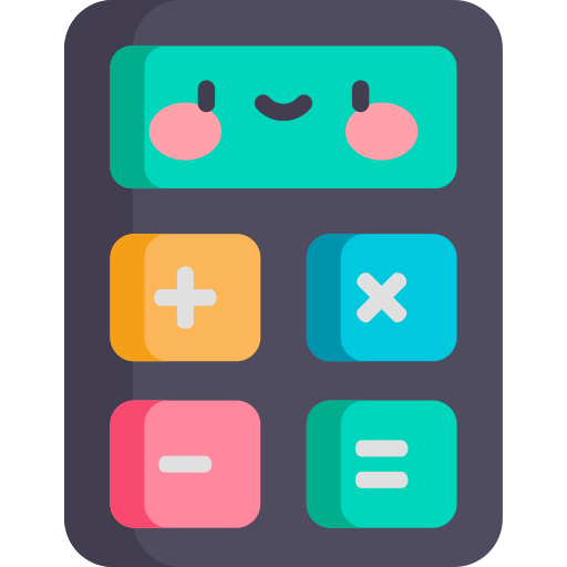 Calculator Kawaii Flat icon