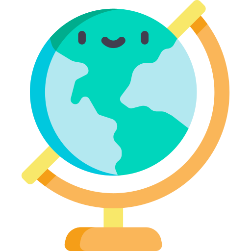 地球儀 Kawaii Flat icon
