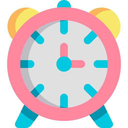 Alarm clock Kawaii Flat icon