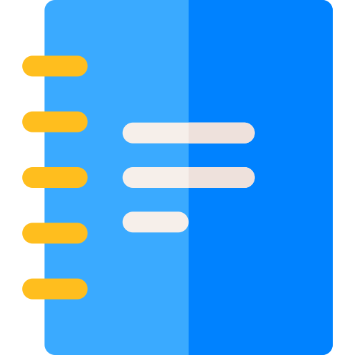 공책 Basic Rounded Flat icon