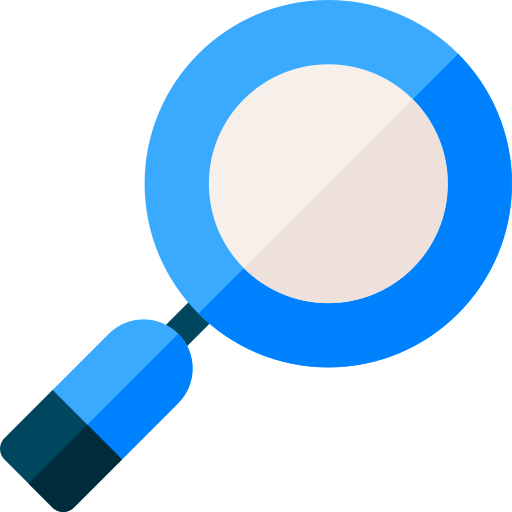 Magnifying glass Basic Rounded Flat icon