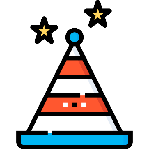 sombrero de fiesta Detailed Straight Lineal color icono