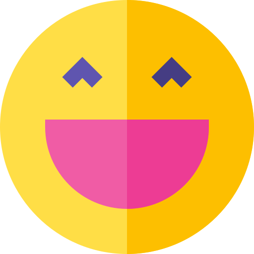glimlach Basic Straight Flat icoon