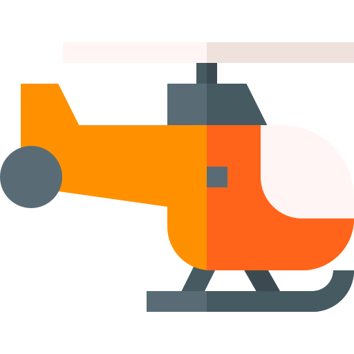 hélicoptère Basic Straight Flat Icône