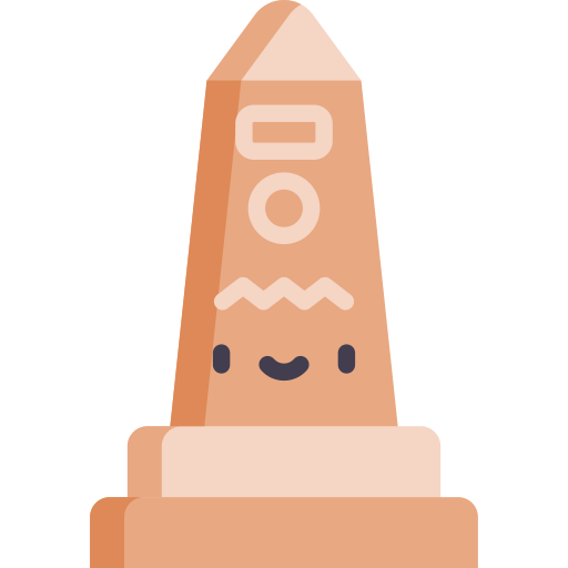obelisk Kawaii Flat icoon