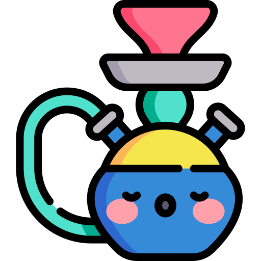 Hookah Kawaii Lineal color icon