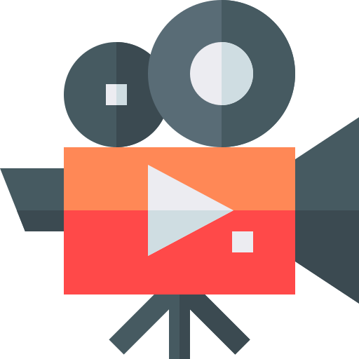 Cámara de video Basic Straight Flat icono