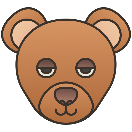 Медведь гризли Amethys Design Lineal Color иконка